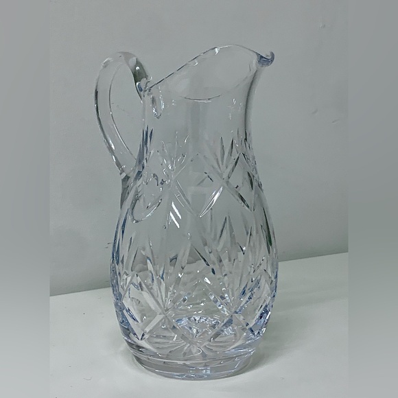 Brand New Vintage Unused Leaded Deep Cut Crystal Starburst Pattern Jug Pitcher - Picture 2 of 16